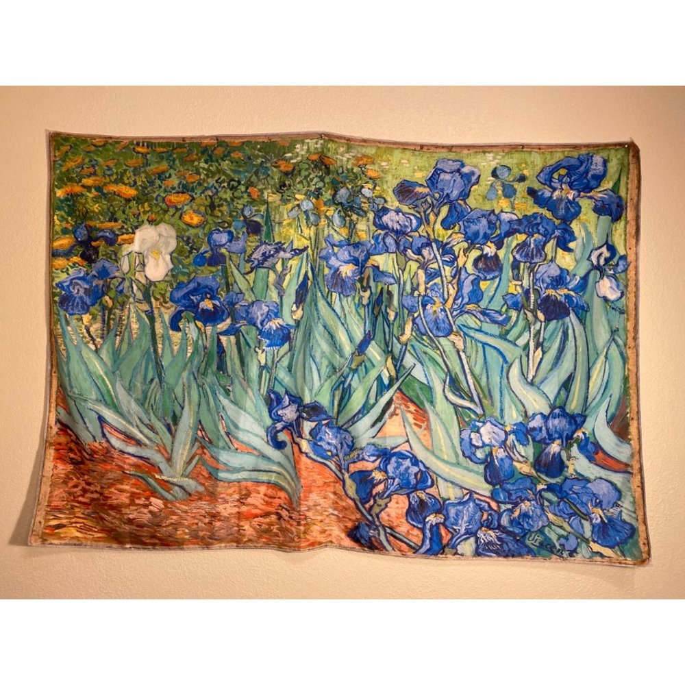 Van Gogh Irises Flower Wall Hanging Art Home Decor Polyester 60"X40"